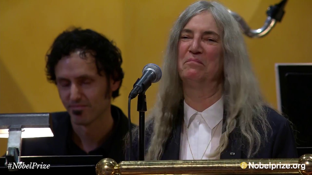 Patti Smith performs Bob Dylan's "A Hard Rain's A-Gonna Fall" - Nobel Prize Award Ceremony 2016